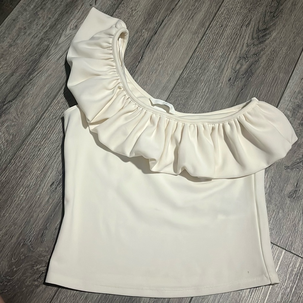 H&M Flounced One-Shoulder Top